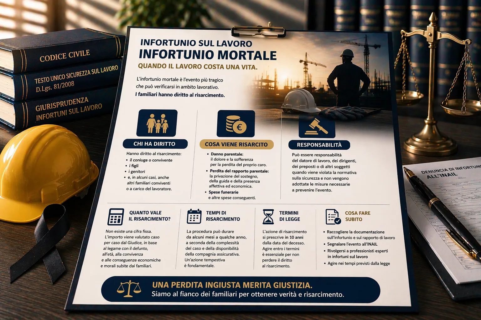 Infortunio Mortale sul Lavoro